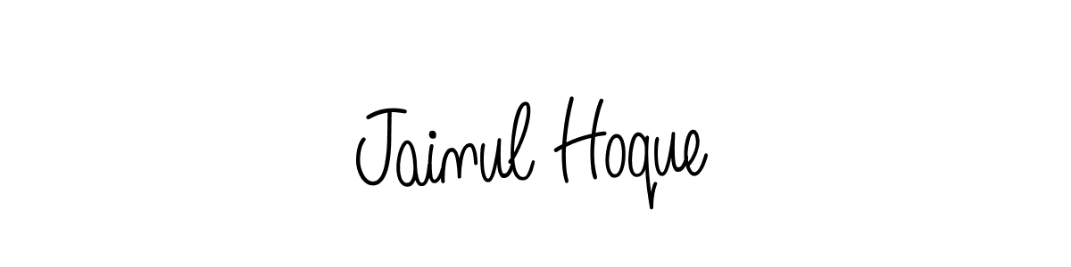 You should practise on your own different ways (Angelique-Rose-font-FFP) to write your name (Jainul Hoque) in signature. don't let someone else do it for you. Jainul Hoque signature style 5 images and pictures png