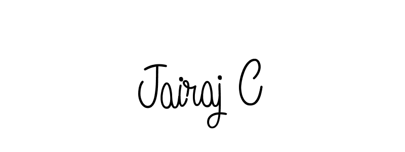 How to make Jairaj C name signature. Use Angelique-Rose-font-FFP style for creating short signs online. This is the latest handwritten sign. Jairaj C signature style 5 images and pictures png