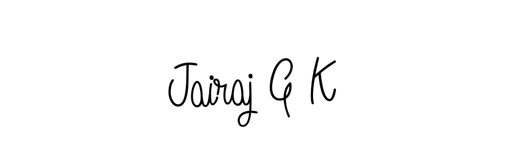 Jairaj G K stylish signature style. Best Handwritten Sign (Angelique-Rose-font-FFP) for my name. Handwritten Signature Collection Ideas for my name Jairaj G K. Jairaj G K signature style 5 images and pictures png