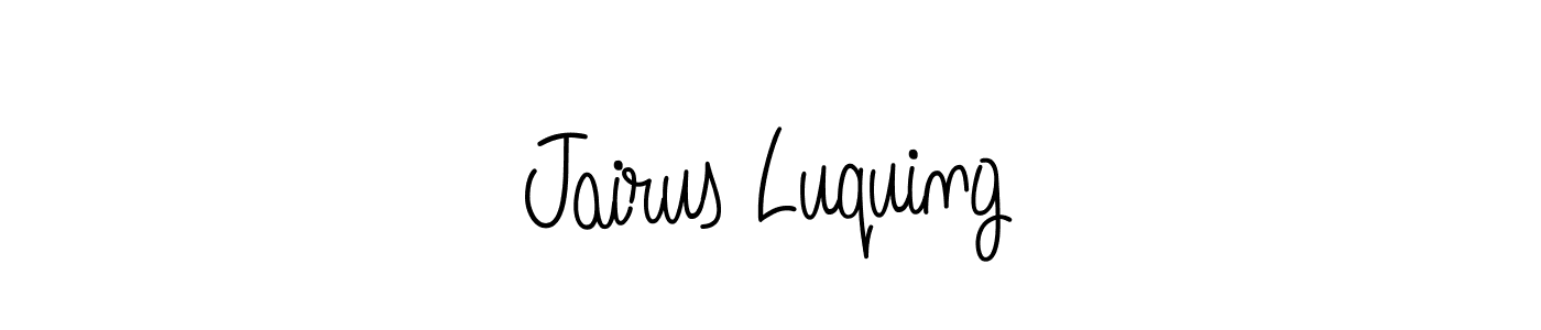 Jairus Luquing stylish signature style. Best Handwritten Sign (Angelique-Rose-font-FFP) for my name. Handwritten Signature Collection Ideas for my name Jairus Luquing. Jairus Luquing signature style 5 images and pictures png