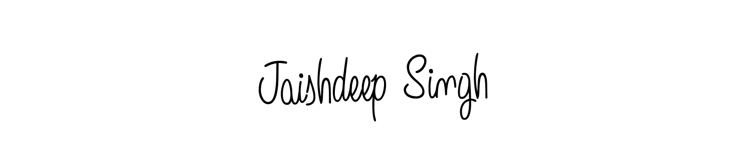 You should practise on your own different ways (Angelique-Rose-font-FFP) to write your name (Jaishdeep Singh) in signature. don't let someone else do it for you. Jaishdeep Singh signature style 5 images and pictures png