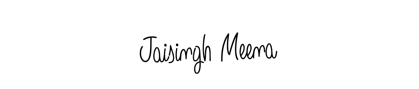 The best way (Angelique-Rose-font-FFP) to make a short signature is to pick only two or three words in your name. The name Jaisingh Meena include a total of six letters. For converting this name. Jaisingh Meena signature style 5 images and pictures png