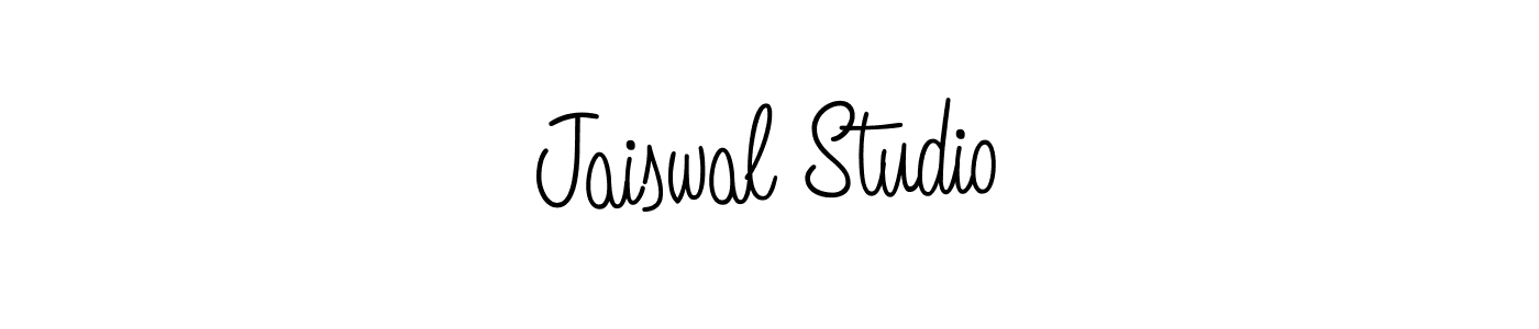 You should practise on your own different ways (Angelique-Rose-font-FFP) to write your name (Jaiswal Studio) in signature. don't let someone else do it for you. Jaiswal Studio signature style 5 images and pictures png