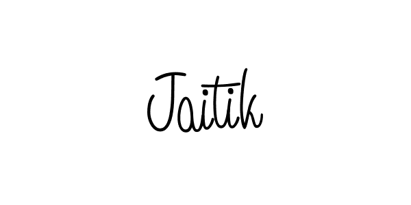 Use a signature maker to create a handwritten signature online. With this signature software, you can design (Angelique-Rose-font-FFP) your own signature for name Jaitik. Jaitik signature style 5 images and pictures png