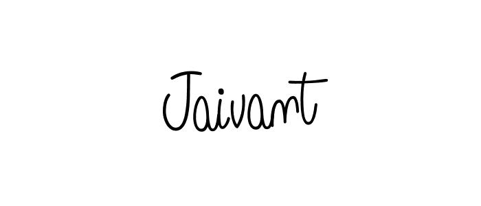 Use a signature maker to create a handwritten signature online. With this signature software, you can design (Angelique-Rose-font-FFP) your own signature for name Jaivant. Jaivant signature style 5 images and pictures png