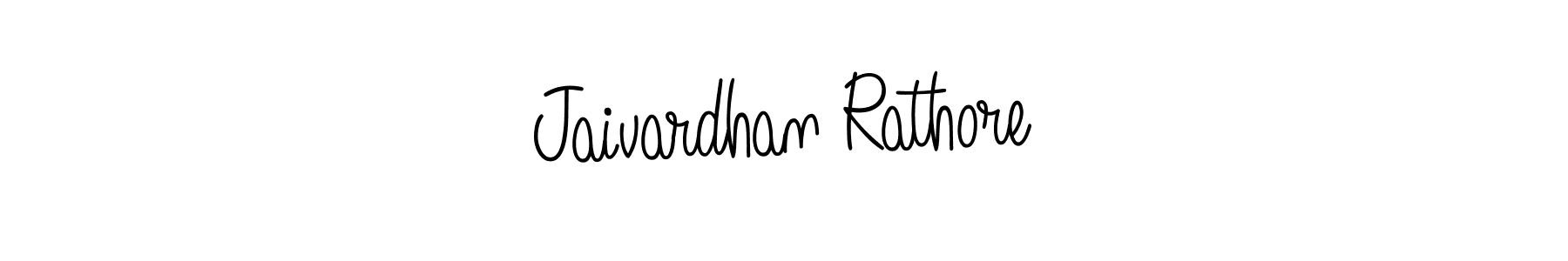 You should practise on your own different ways (Angelique-Rose-font-FFP) to write your name (Jaivardhan Rathore) in signature. don't let someone else do it for you. Jaivardhan Rathore signature style 5 images and pictures png