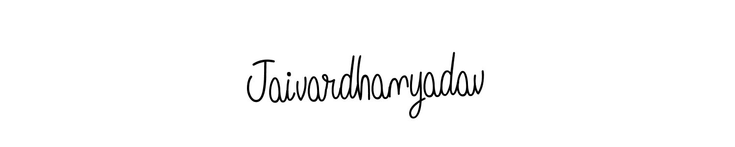 The best way (Angelique-Rose-font-FFP) to make a short signature is to pick only two or three words in your name. The name Jaivardhanyadav include a total of six letters. For converting this name. Jaivardhanyadav signature style 5 images and pictures png