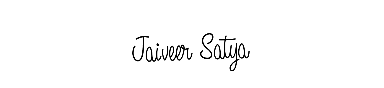 Create a beautiful signature design for name Jaiveer Satya. With this signature (Angelique-Rose-font-FFP) fonts, you can make a handwritten signature for free. Jaiveer Satya signature style 5 images and pictures png