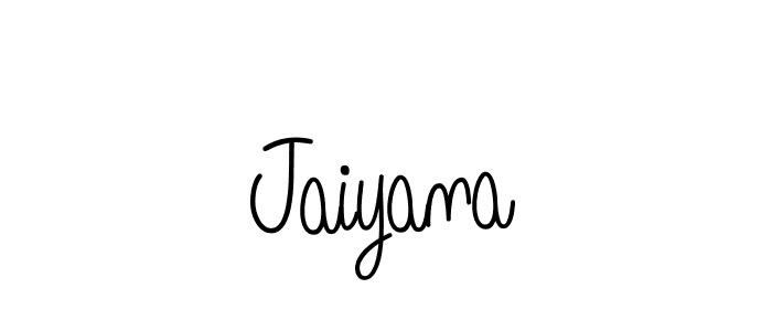 Use a signature maker to create a handwritten signature online. With this signature software, you can design (Angelique-Rose-font-FFP) your own signature for name Jaiyana. Jaiyana signature style 5 images and pictures png