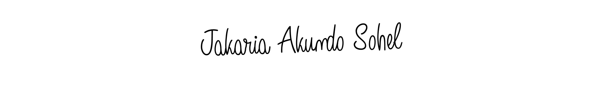 Design your own signature with our free online signature maker. With this signature software, you can create a handwritten (Angelique-Rose-font-FFP) signature for name Jakaria Akundo Sohel. Jakaria Akundo Sohel signature style 5 images and pictures png