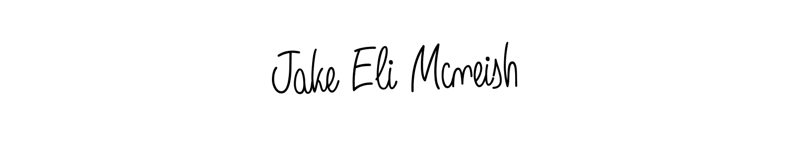 Angelique-Rose-font-FFP is a professional signature style that is perfect for those who want to add a touch of class to their signature. It is also a great choice for those who want to make their signature more unique. Get Jake Eli Mcneish name to fancy signature for free. Jake Eli Mcneish signature style 5 images and pictures png