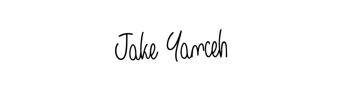 The best way (Angelique-Rose-font-FFP) to make a short signature is to pick only two or three words in your name. The name Jake Yanceh include a total of six letters. For converting this name. Jake Yanceh signature style 5 images and pictures png