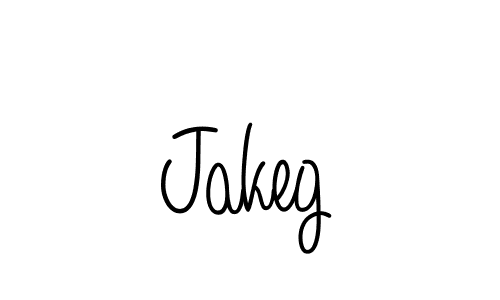 Design your own signature with our free online signature maker. With this signature software, you can create a handwritten (Angelique-Rose-font-FFP) signature for name Jakeg. Jakeg signature style 5 images and pictures png