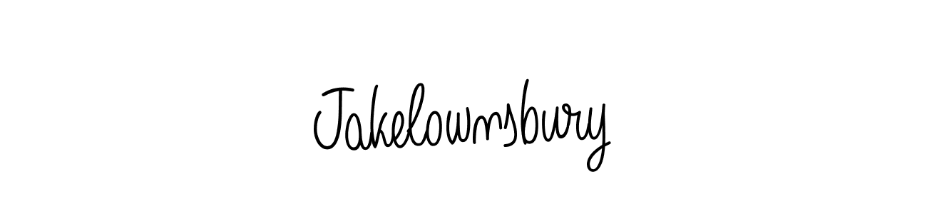 Use a signature maker to create a handwritten signature online. With this signature software, you can design (Angelique-Rose-font-FFP) your own signature for name Jakelownsbury. Jakelownsbury signature style 5 images and pictures png