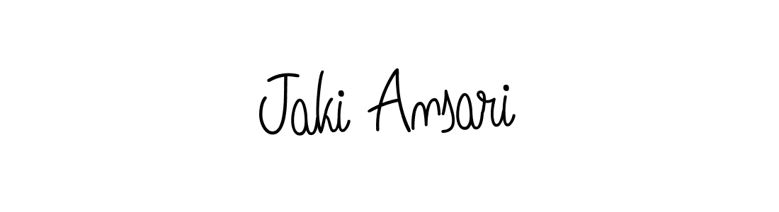 Jaki Ansari stylish signature style. Best Handwritten Sign (Angelique-Rose-font-FFP) for my name. Handwritten Signature Collection Ideas for my name Jaki Ansari. Jaki Ansari signature style 5 images and pictures png