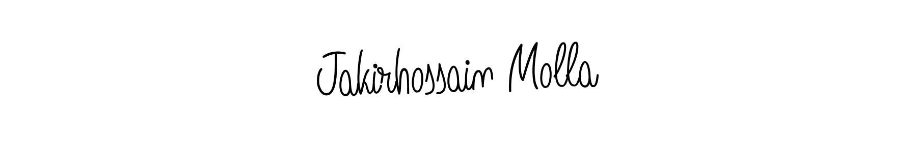 The best way (Angelique-Rose-font-FFP) to make a short signature is to pick only two or three words in your name. The name Jakirhossain Molla include a total of six letters. For converting this name. Jakirhossain Molla signature style 5 images and pictures png