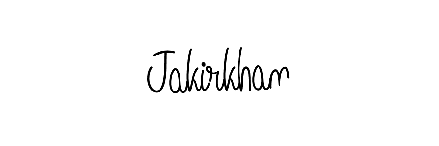 Make a beautiful signature design for name Jakirkhan. With this signature (Angelique-Rose-font-FFP) style, you can create a handwritten signature for free. Jakirkhan signature style 5 images and pictures png