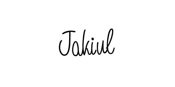 Make a beautiful signature design for name Jakiul. With this signature (Angelique-Rose-font-FFP) style, you can create a handwritten signature for free. Jakiul signature style 5 images and pictures png