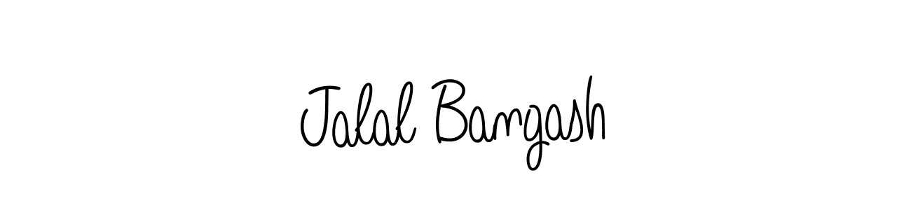 Use a signature maker to create a handwritten signature online. With this signature software, you can design (Angelique-Rose-font-FFP) your own signature for name Jalal Bangash. Jalal Bangash signature style 5 images and pictures png