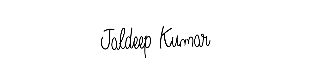 Make a beautiful signature design for name Jaldeep Kumar. With this signature (Angelique-Rose-font-FFP) style, you can create a handwritten signature for free. Jaldeep Kumar signature style 5 images and pictures png