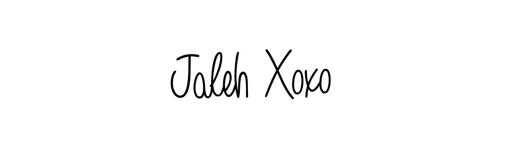 Make a beautiful signature design for name Jaleh Xoxo. With this signature (Angelique-Rose-font-FFP) style, you can create a handwritten signature for free. Jaleh Xoxo signature style 5 images and pictures png