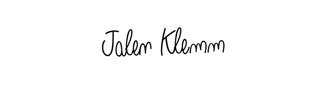 Make a beautiful signature design for name Jalen Klemm. With this signature (Angelique-Rose-font-FFP) style, you can create a handwritten signature for free. Jalen Klemm signature style 5 images and pictures png