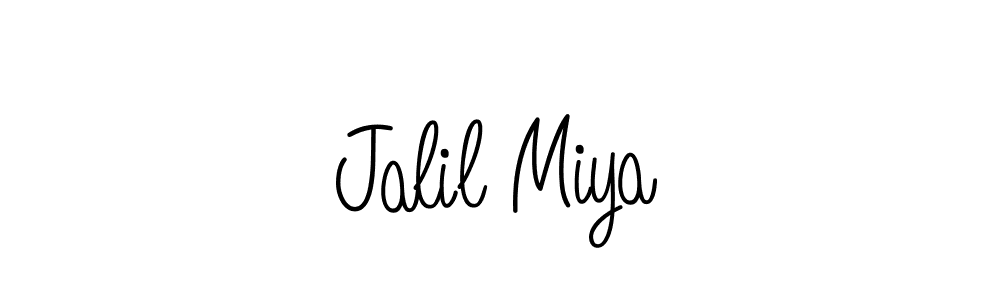 The best way (Angelique-Rose-font-FFP) to make a short signature is to pick only two or three words in your name. The name Jalil Miya include a total of six letters. For converting this name. Jalil Miya signature style 5 images and pictures png