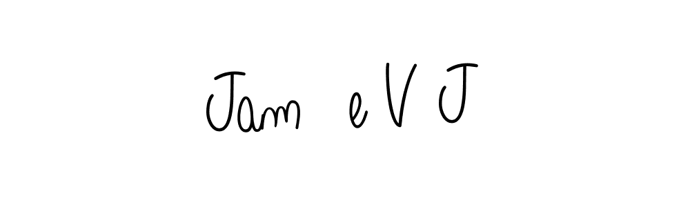 How to Draw Jamİe V J signature style? Angelique-Rose-font-FFP is a latest design signature styles for name Jamİe V J. Jamİe V J signature style 5 images and pictures png