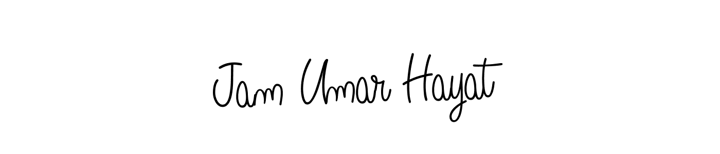 How to make Jam Umar Hayat name signature. Use Angelique-Rose-font-FFP style for creating short signs online. This is the latest handwritten sign. Jam Umar Hayat signature style 5 images and pictures png