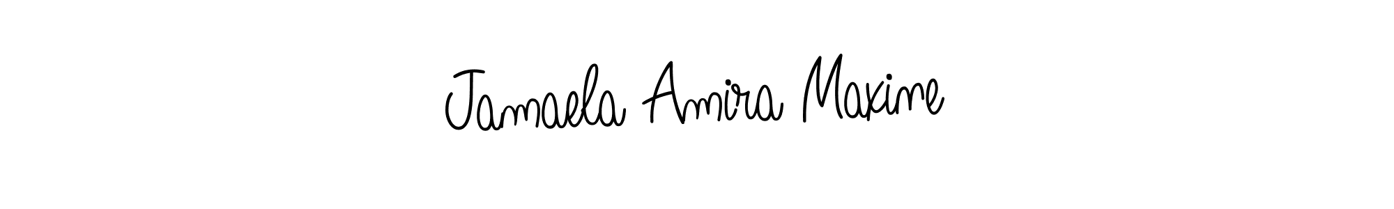 Similarly Angelique-Rose-font-FFP is the best handwritten signature design. Signature creator online .You can use it as an online autograph creator for name Jamaela Amira Maxine. Jamaela Amira Maxine signature style 5 images and pictures png