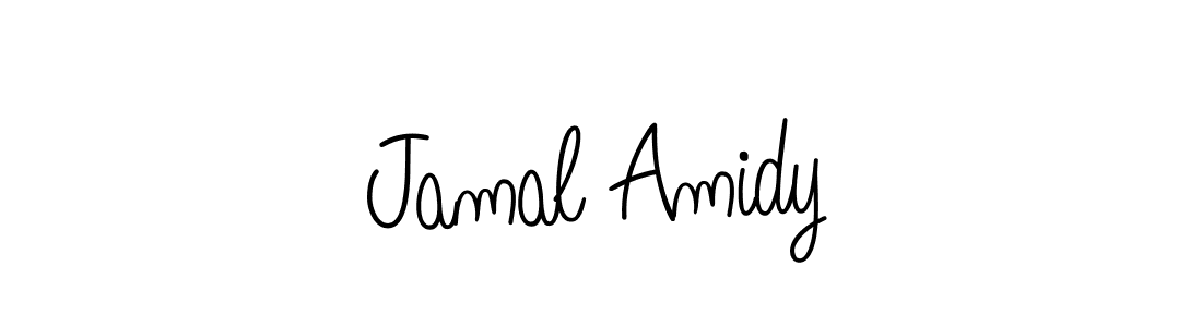 You should practise on your own different ways (Angelique-Rose-font-FFP) to write your name (Jamal Amidy) in signature. don't let someone else do it for you. Jamal Amidy signature style 5 images and pictures png