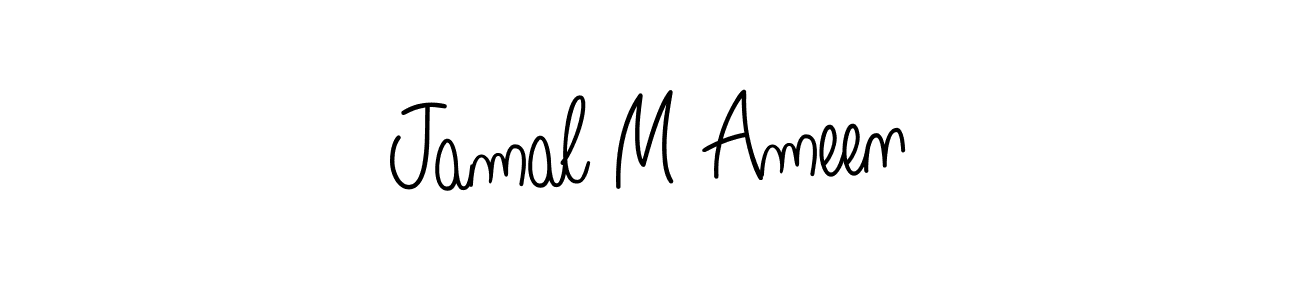 How to make Jamal M Ameen name signature. Use Angelique-Rose-font-FFP style for creating short signs online. This is the latest handwritten sign. Jamal M Ameen signature style 5 images and pictures png