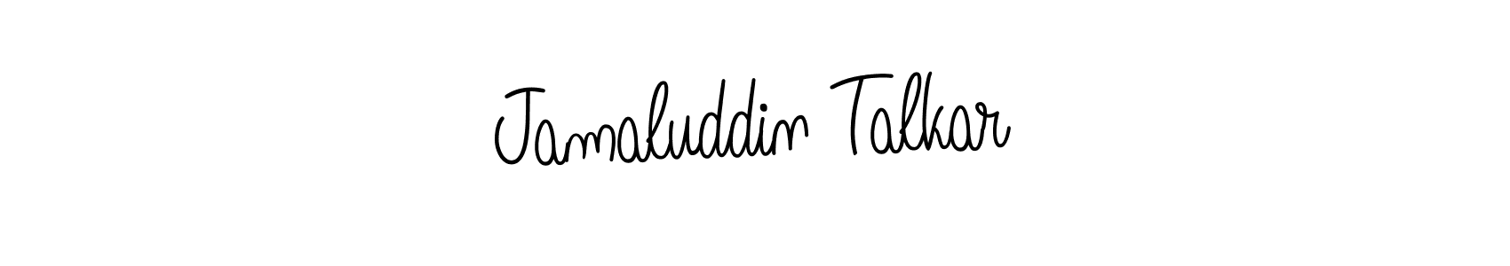 Use a signature maker to create a handwritten signature online. With this signature software, you can design (Angelique-Rose-font-FFP) your own signature for name Jamaluddin Talkar. Jamaluddin Talkar signature style 5 images and pictures png