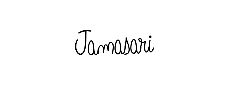 You should practise on your own different ways (Angelique-Rose-font-FFP) to write your name (Jamasari) in signature. don't let someone else do it for you. Jamasari signature style 5 images and pictures png