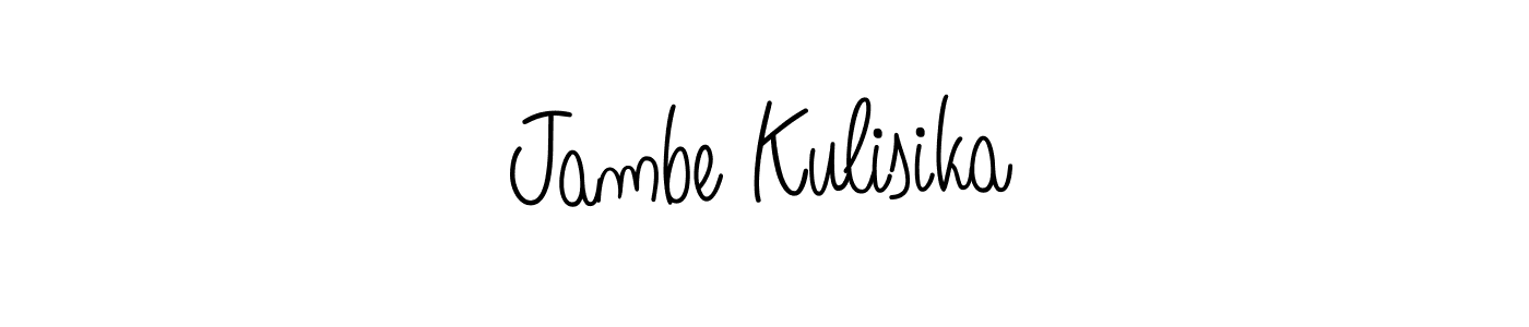 Create a beautiful signature design for name Jambe Kulisika. With this signature (Angelique-Rose-font-FFP) fonts, you can make a handwritten signature for free. Jambe Kulisika signature style 5 images and pictures png