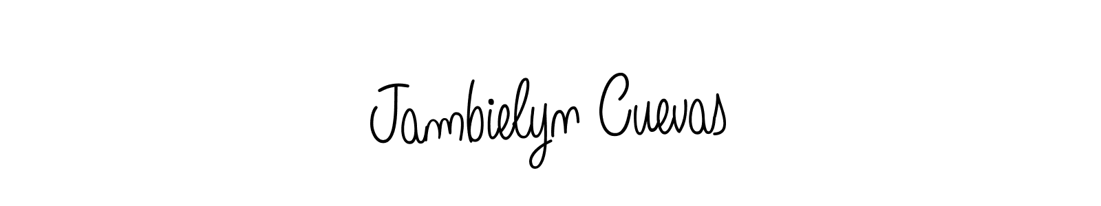 Jambielyn Cuevas stylish signature style. Best Handwritten Sign (Angelique-Rose-font-FFP) for my name. Handwritten Signature Collection Ideas for my name Jambielyn Cuevas. Jambielyn Cuevas signature style 5 images and pictures png