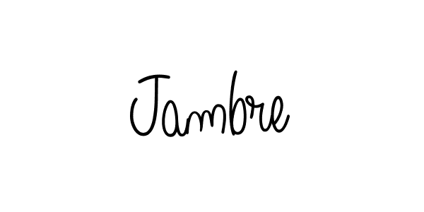 Use a signature maker to create a handwritten signature online. With this signature software, you can design (Angelique-Rose-font-FFP) your own signature for name Jambre. Jambre signature style 5 images and pictures png