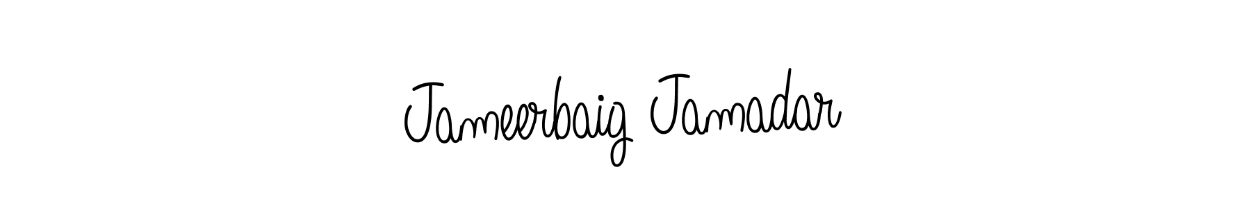 Design your own signature with our free online signature maker. With this signature software, you can create a handwritten (Angelique-Rose-font-FFP) signature for name Jameerbaig Jamadar. Jameerbaig Jamadar signature style 5 images and pictures png