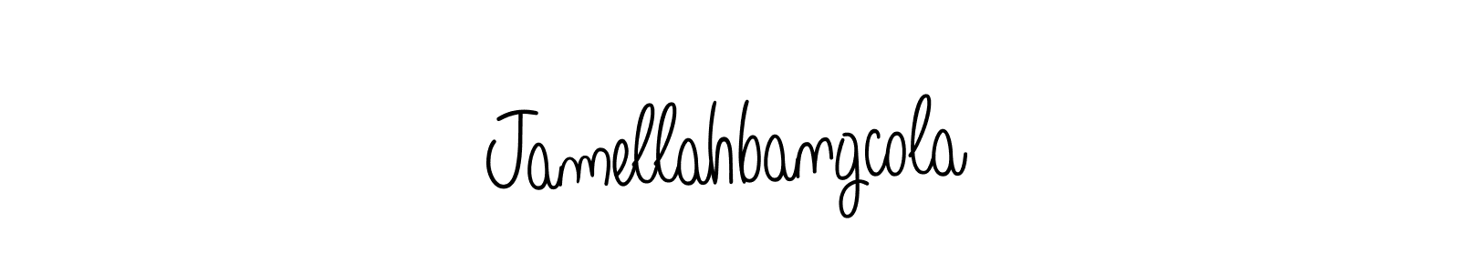 Jamellahbangcola stylish signature style. Best Handwritten Sign (Angelique-Rose-font-FFP) for my name. Handwritten Signature Collection Ideas for my name Jamellahbangcola. Jamellahbangcola signature style 5 images and pictures png