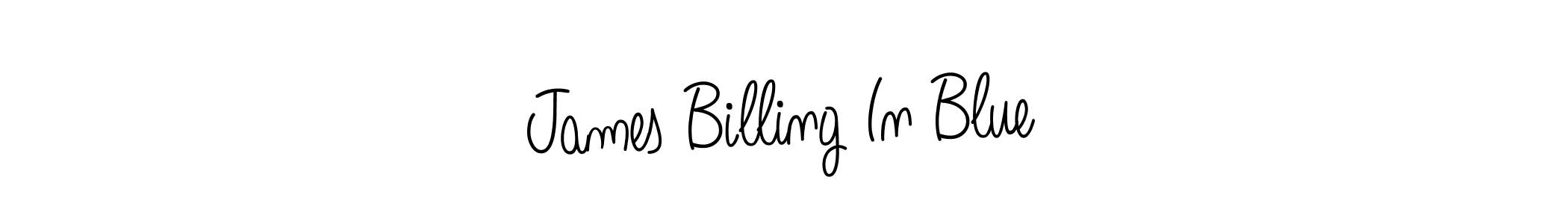 Design your own signature with our free online signature maker. With this signature software, you can create a handwritten (Angelique-Rose-font-FFP) signature for name James Billing In Blue. James Billing In Blue signature style 5 images and pictures png