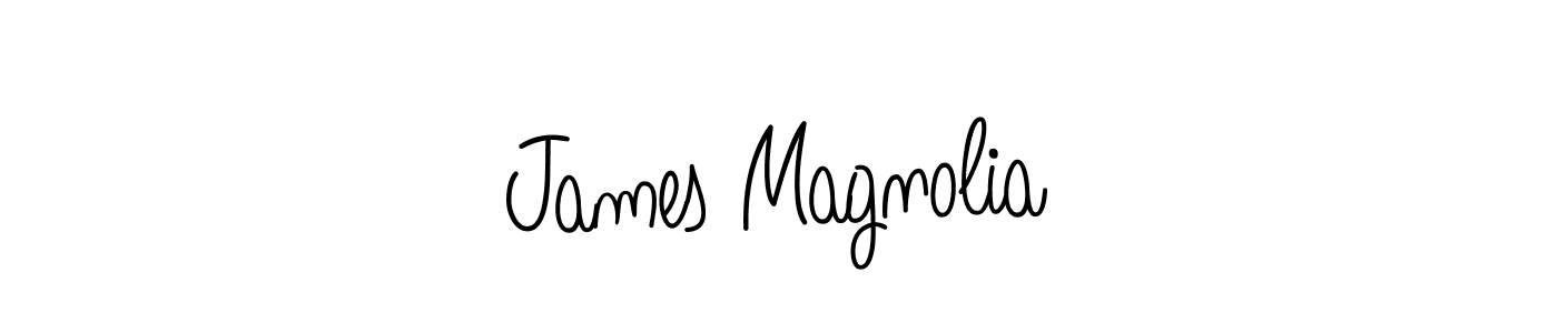 James Magnolia stylish signature style. Best Handwritten Sign (Angelique-Rose-font-FFP) for my name. Handwritten Signature Collection Ideas for my name James Magnolia. James Magnolia signature style 5 images and pictures png