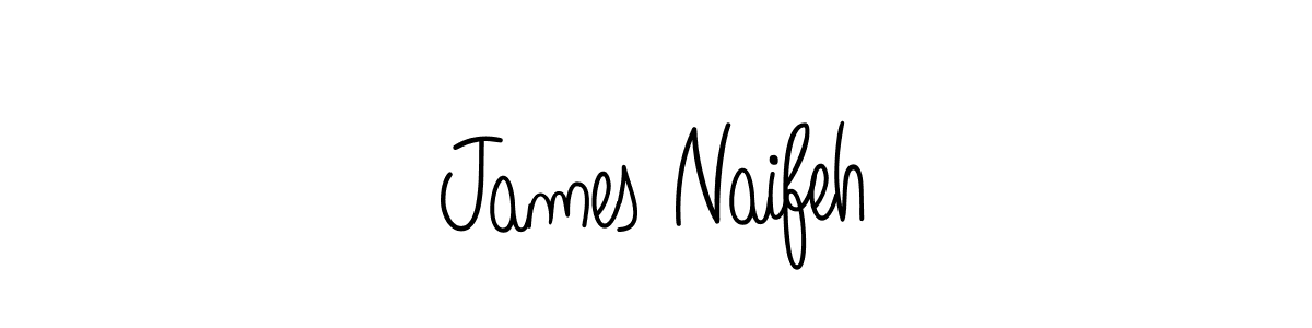 if you are searching for the best signature style for your name James Naifeh. so please give up your signature search. here we have designed multiple signature styles  using Angelique-Rose-font-FFP. James Naifeh signature style 5 images and pictures png