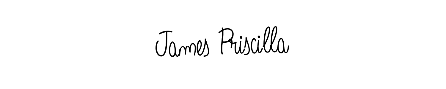 Also You can easily find your signature by using the search form. We will create James Priscilla name handwritten signature images for you free of cost using Angelique-Rose-font-FFP sign style. James Priscilla signature style 5 images and pictures png