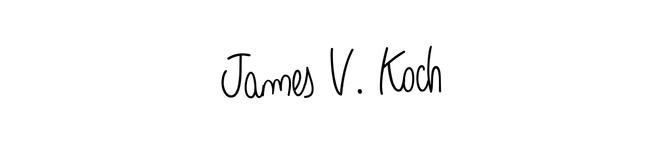 James V. Koch stylish signature style. Best Handwritten Sign (Angelique-Rose-font-FFP) for my name. Handwritten Signature Collection Ideas for my name James V. Koch. James V. Koch signature style 5 images and pictures png