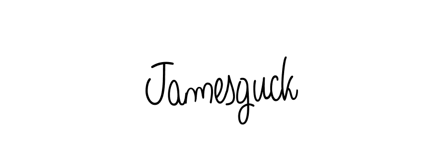 Jamesguck stylish signature style. Best Handwritten Sign (Angelique-Rose-font-FFP) for my name. Handwritten Signature Collection Ideas for my name Jamesguck. Jamesguck signature style 5 images and pictures png