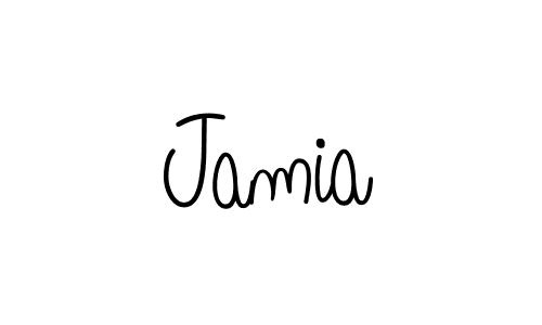 How to make Jamia name signature. Use Angelique-Rose-font-FFP style for creating short signs online. This is the latest handwritten sign. Jamia signature style 5 images and pictures png