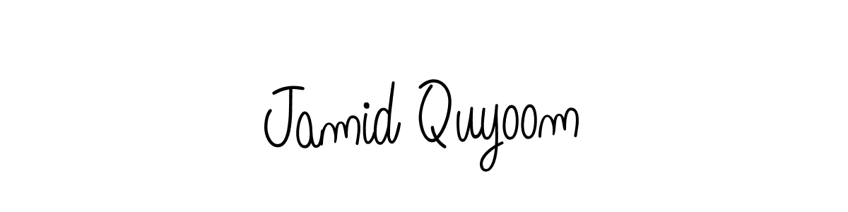 Create a beautiful signature design for name Jamid Quyoom. With this signature (Angelique-Rose-font-FFP) fonts, you can make a handwritten signature for free. Jamid Quyoom signature style 5 images and pictures png