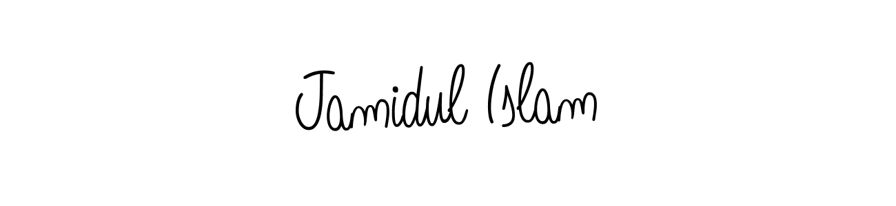 Use a signature maker to create a handwritten signature online. With this signature software, you can design (Angelique-Rose-font-FFP) your own signature for name Jamidul Islam. Jamidul Islam signature style 5 images and pictures png