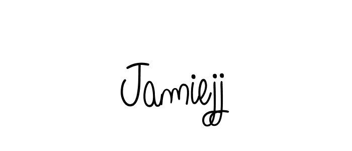 Use a signature maker to create a handwritten signature online. With this signature software, you can design (Angelique-Rose-font-FFP) your own signature for name Jamiejj. Jamiejj signature style 5 images and pictures png