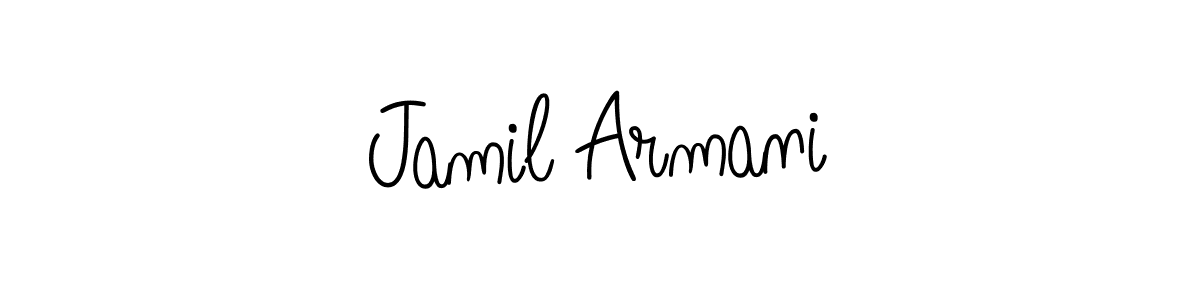 How to make Jamil Armani name signature. Use Angelique-Rose-font-FFP style for creating short signs online. This is the latest handwritten sign. Jamil Armani signature style 5 images and pictures png